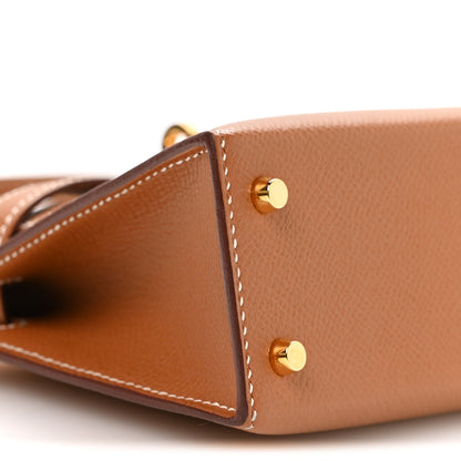 Hermes Epsom Mini Kelly Sellier 20 Gold 9 of 11