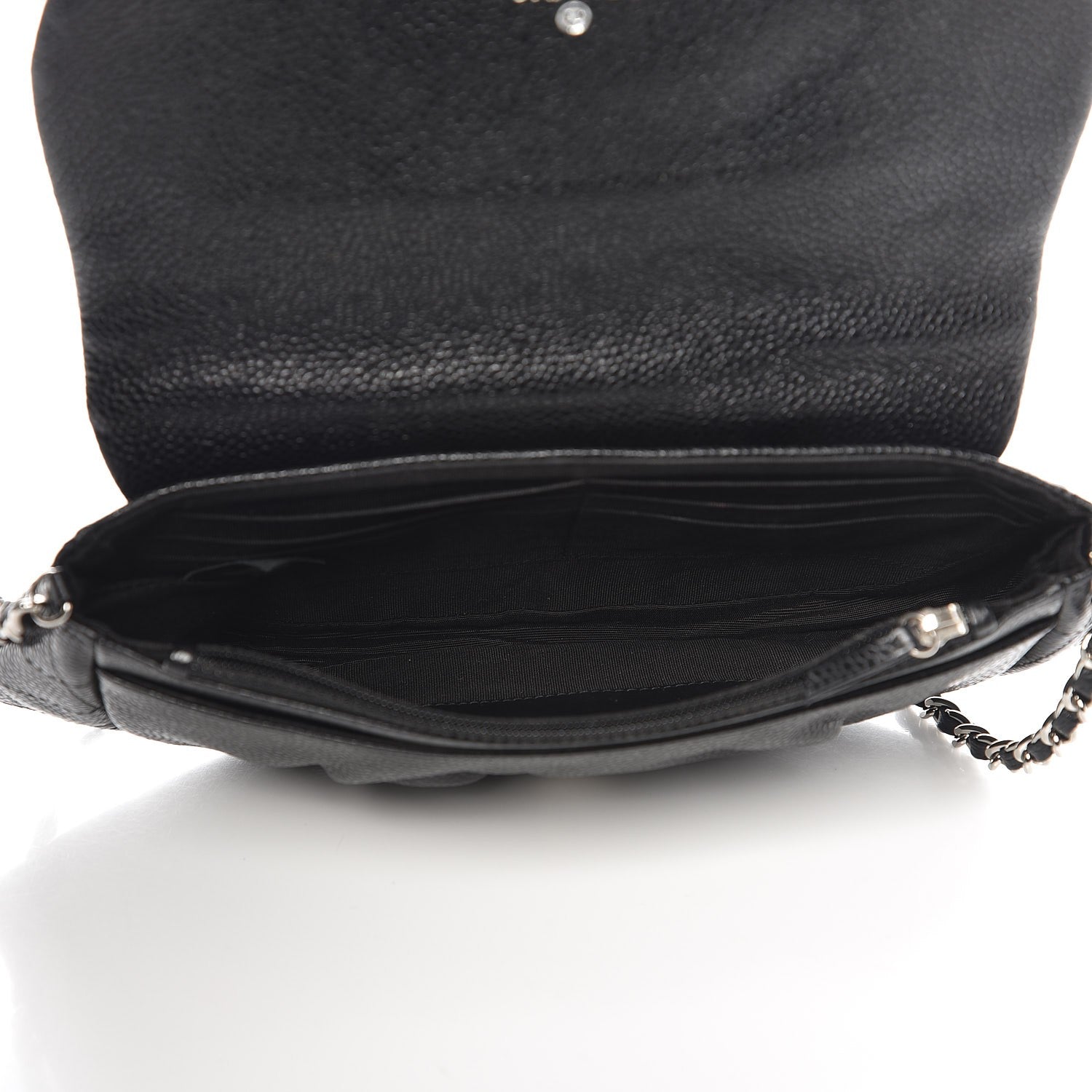 Chanel Caviar Half Moon Wallet On Chain WOC Black 7 of 8