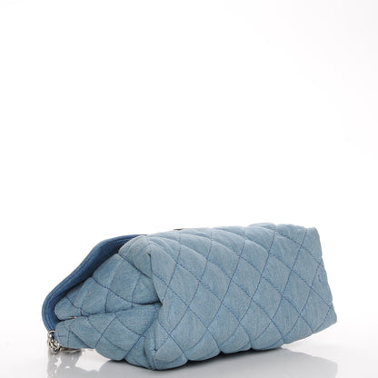 Stella McCartney Eco Denim Quilted Small Beckett Shoulder Bag Blue 4 of 8