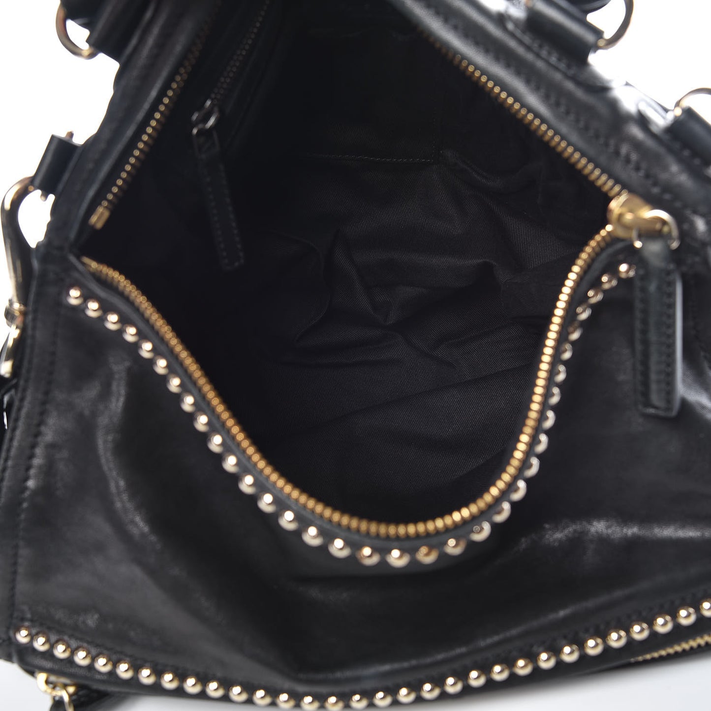 Washed Lambskin Medium Studded Pandora Black