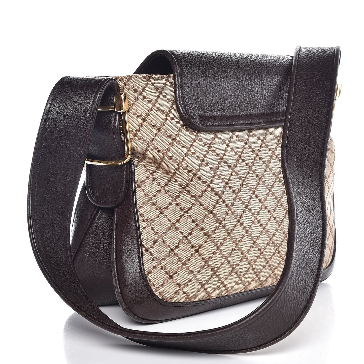 Diamante Cellarius Calfskin Medium 1973 Shoulder Bag Beige Ebony Cocoa