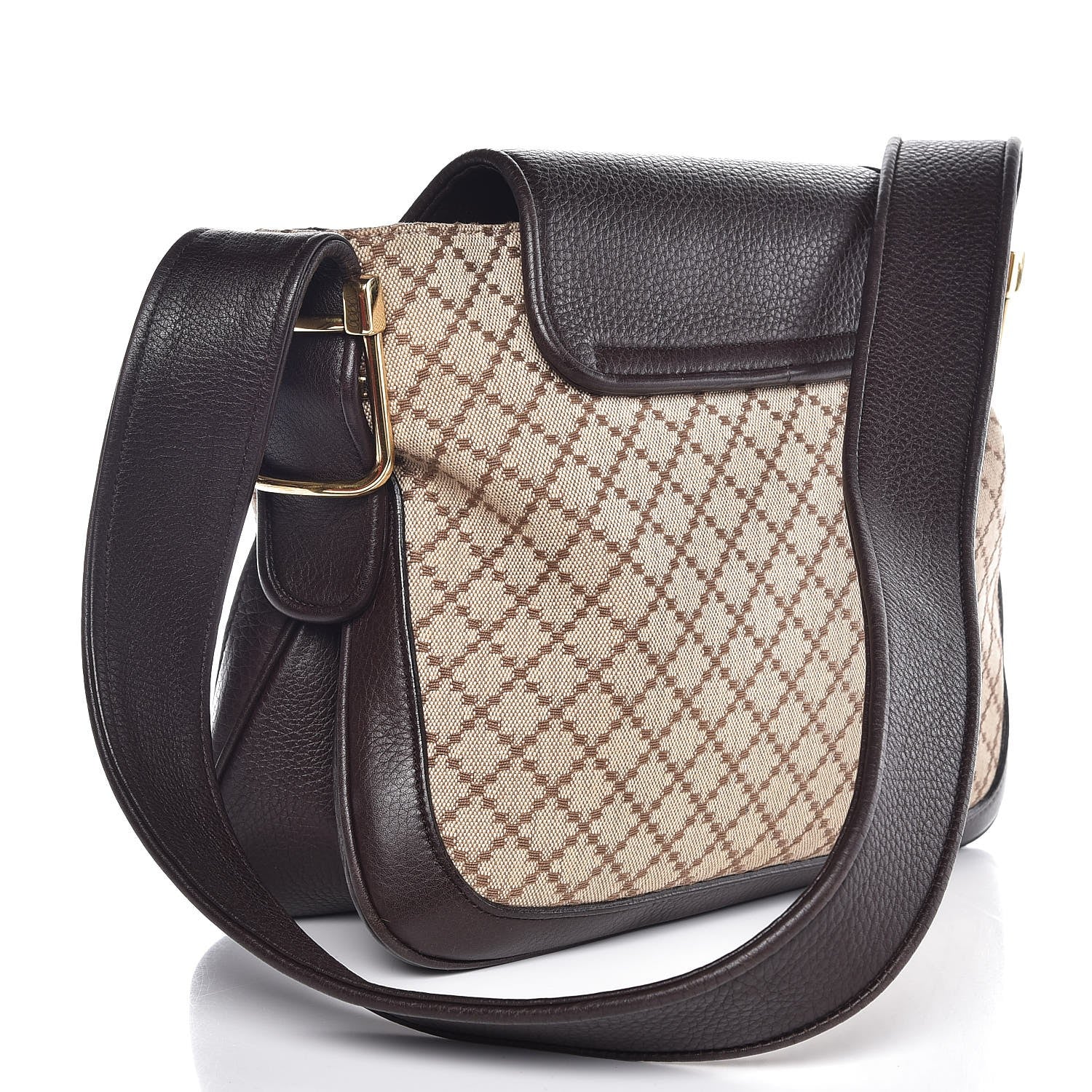 Gucci Diamante Cellarius Calfskin Medium 1973 Shoulder Bag Beige Ebony Cocoa 3 of 7