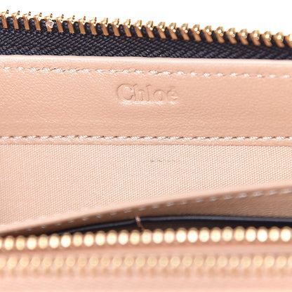 Chloe Smooth Calfskin Little Horses Embroidered Zip Around Wallet Full Blue 6 of 9