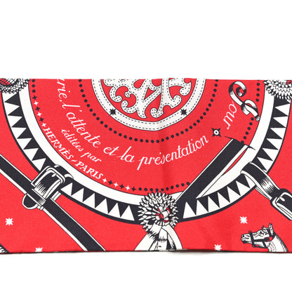 Hermes Silk Couvertures et Tenues de Jour Bandana Maxi Twilly Slim Rose Vif Rouge Vermillon 3 of 4