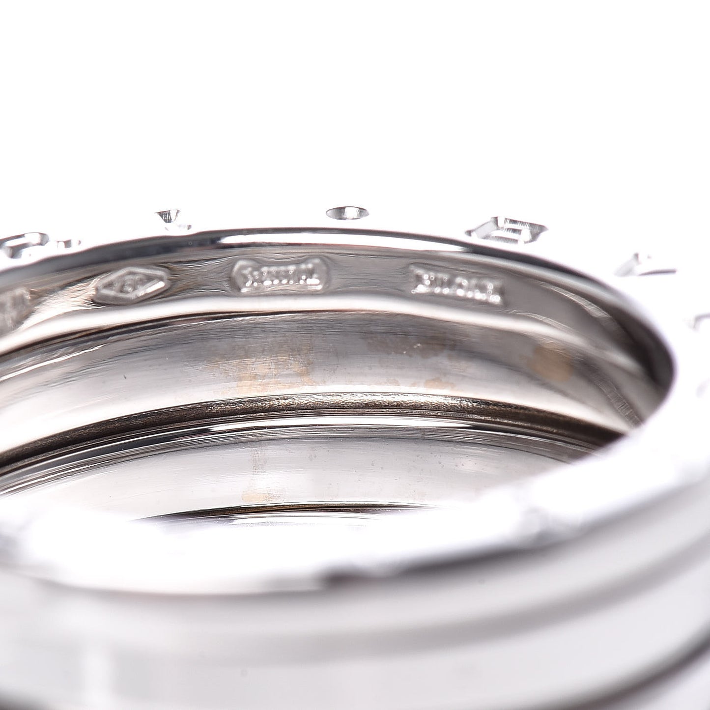 18K White Gold B.Zero1 3 Band Ring 56 7.5