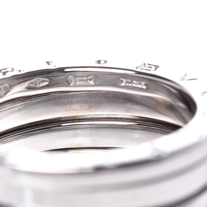 Bulgari 18K White Gold B.Zero1 3 Band Ring 56 7.5 6 of 6