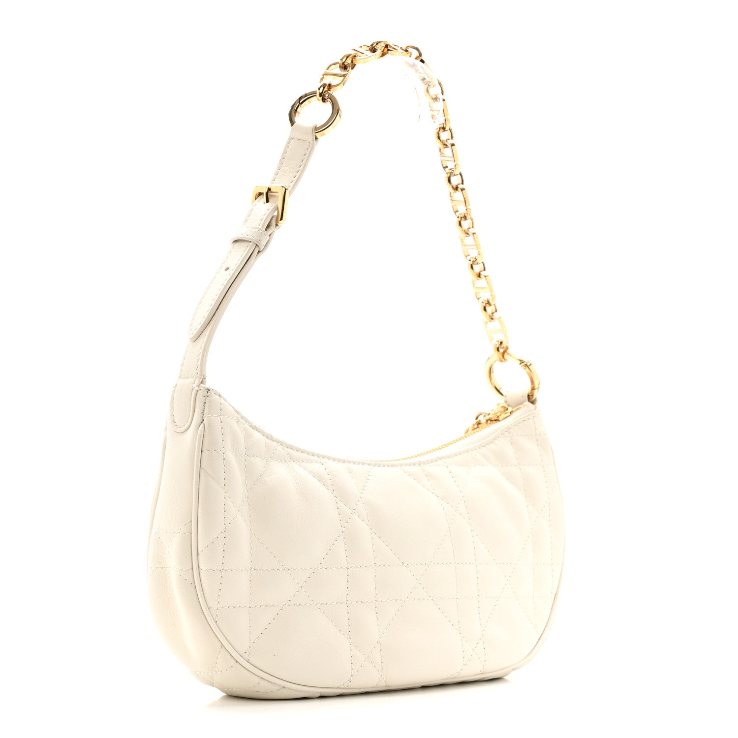 Christian Dior Lambskin Cannage CD Lounge Bag Latte 3 of 12