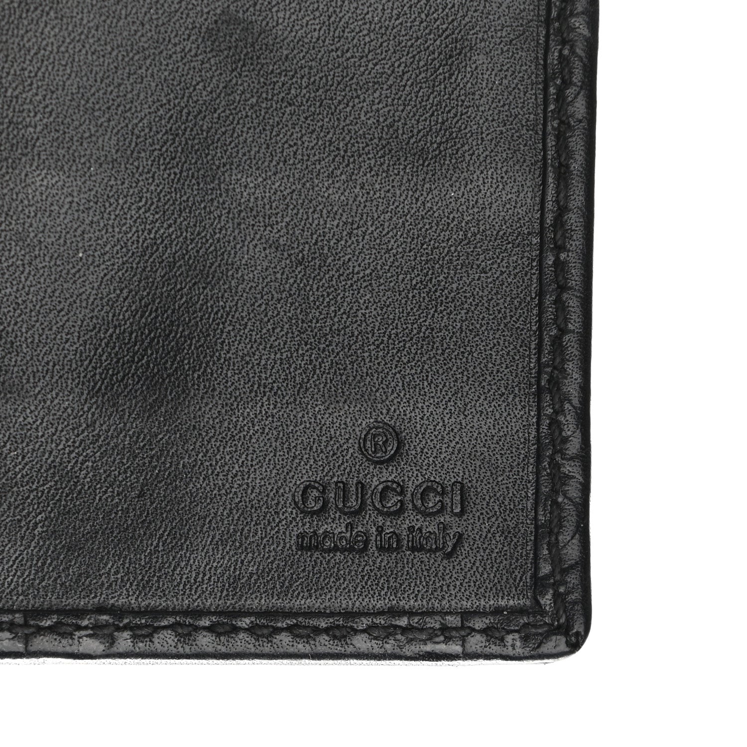 Gucci Guccissima Margaux Calfskin Metal Bar Chain Wallet Black 7 of 13