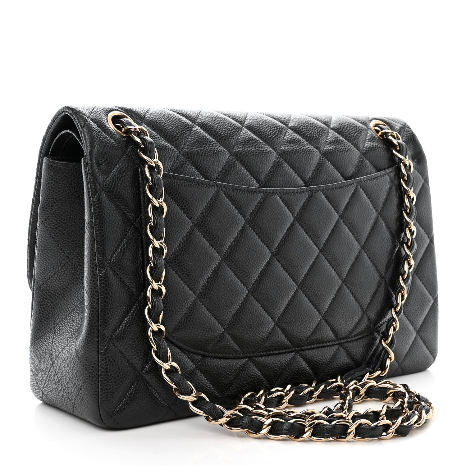 Chanel Caviar Quilted Jumbo Double Flap Dark Grey 3 of 12