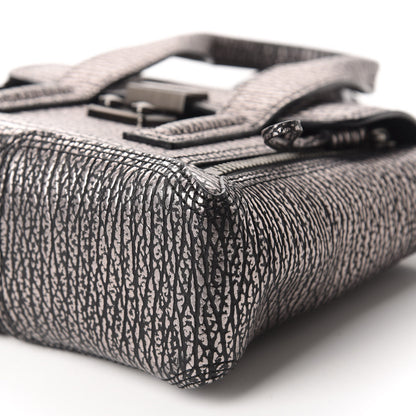 3.1 Phillip Lim 3.1 Textured Calfskin Mini Pashli Satchel Black Mauve 7 of 10