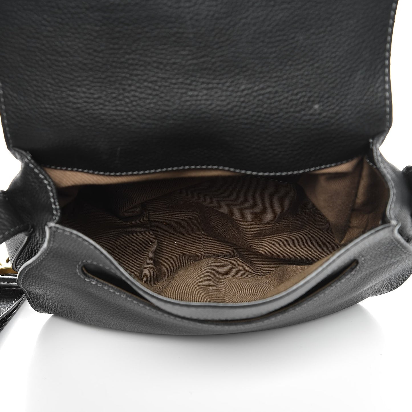 Calfskin Medium Marcie Round Crossbody Bag Black