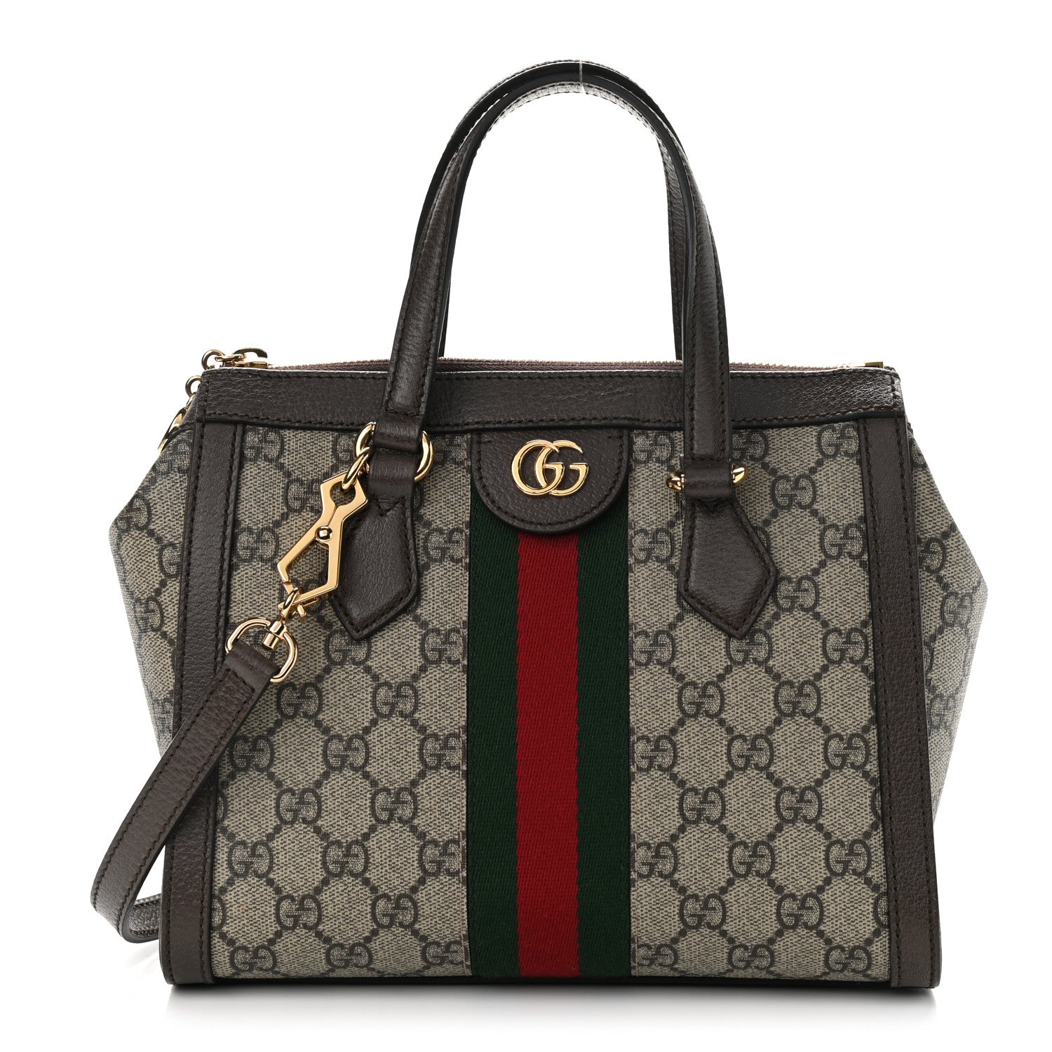 Gucci GG Supreme Monogram Small Ophidia Tote Bag Brown 1 of 11