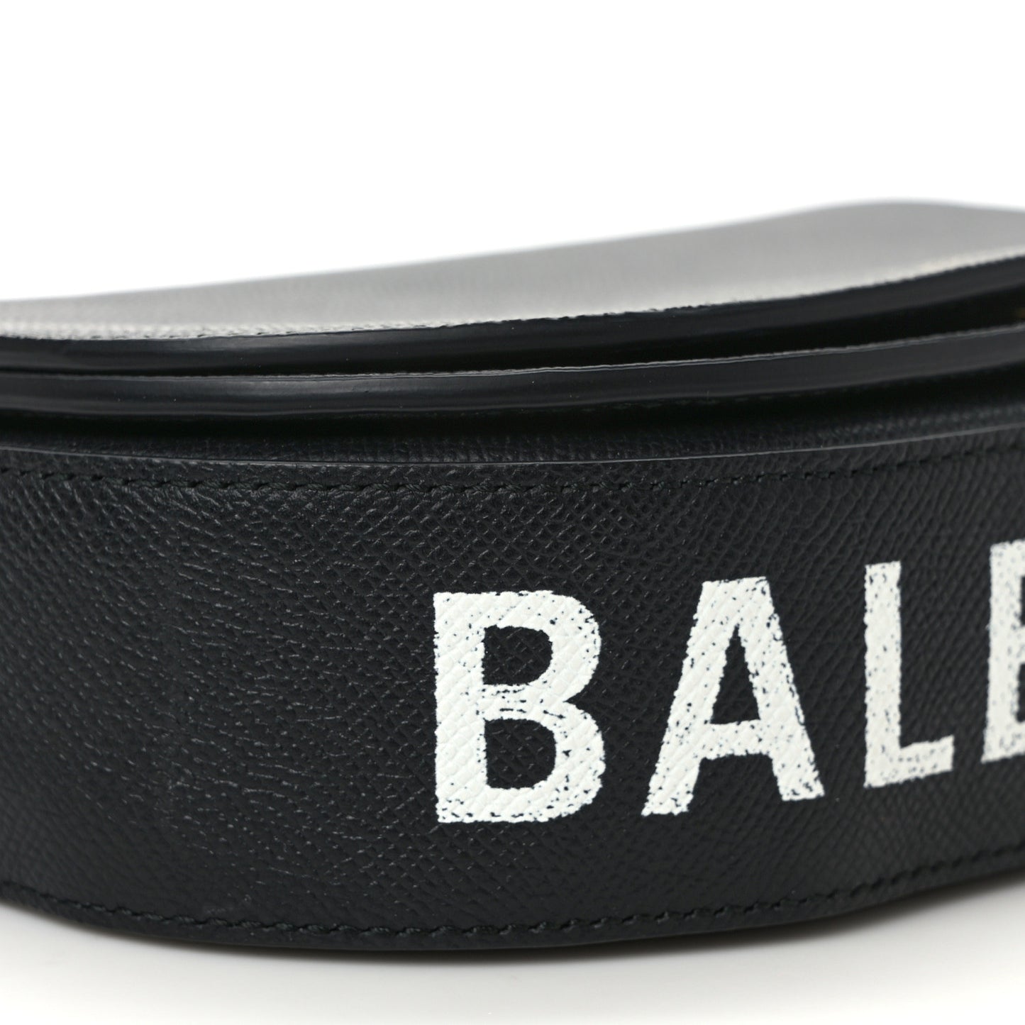 Signature Grained Calfskin Logo Ville Day Bag Black