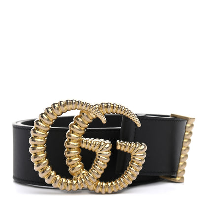 Gucci Moon Calfskin Torchon Double G 40mm Belt 65 26 Black 1 of 5