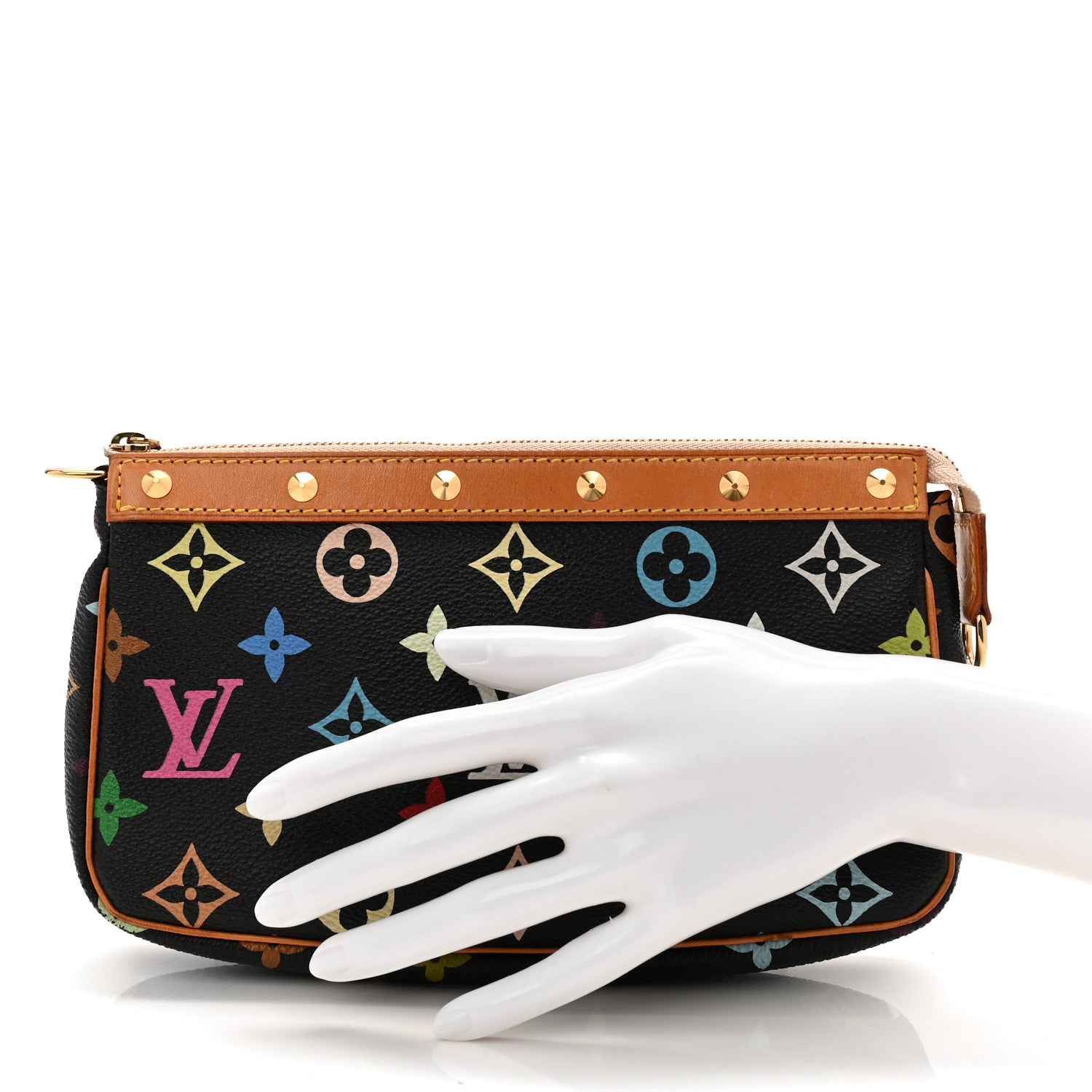 Louis Vuitton Monogram Multicolor Pochette Accessories Black