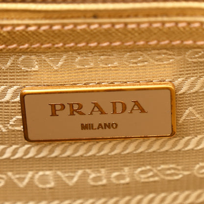 Prada Metallic Saffiano Small Galleria Double Zip Tote Platino 6 of 11