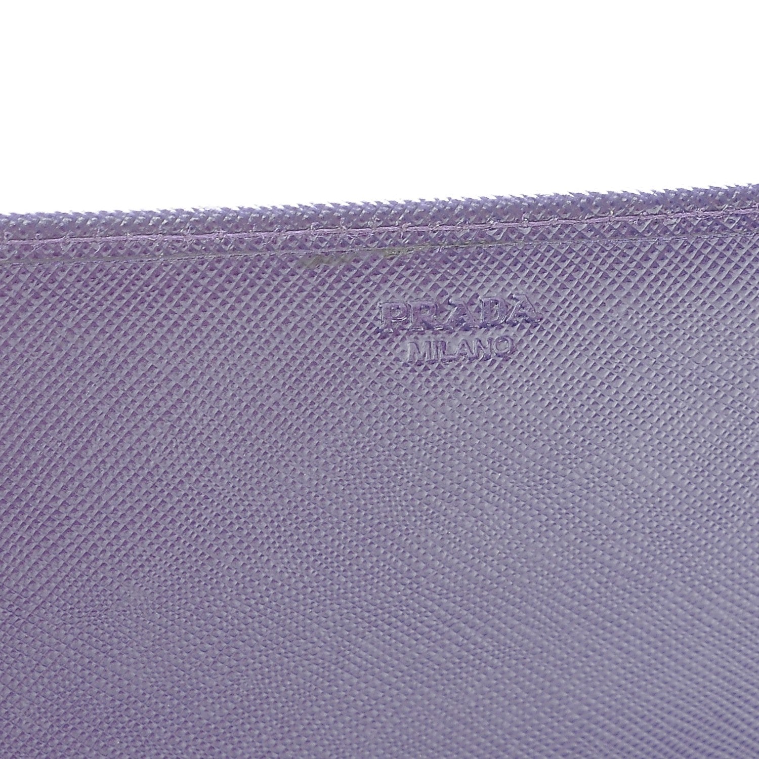 Prada Saffiano Metal Oro Chain Wallet Viola 7 of 9