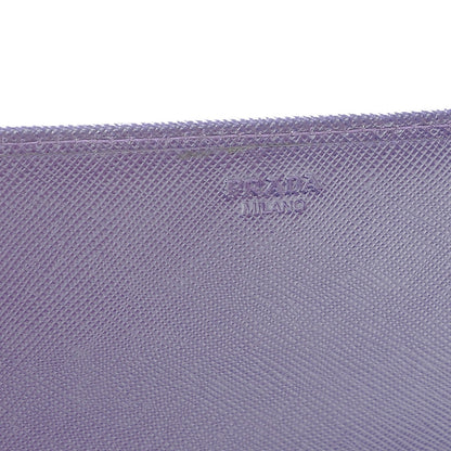 Prada Saffiano Metal Oro Chain Wallet Viola 7 of 9
