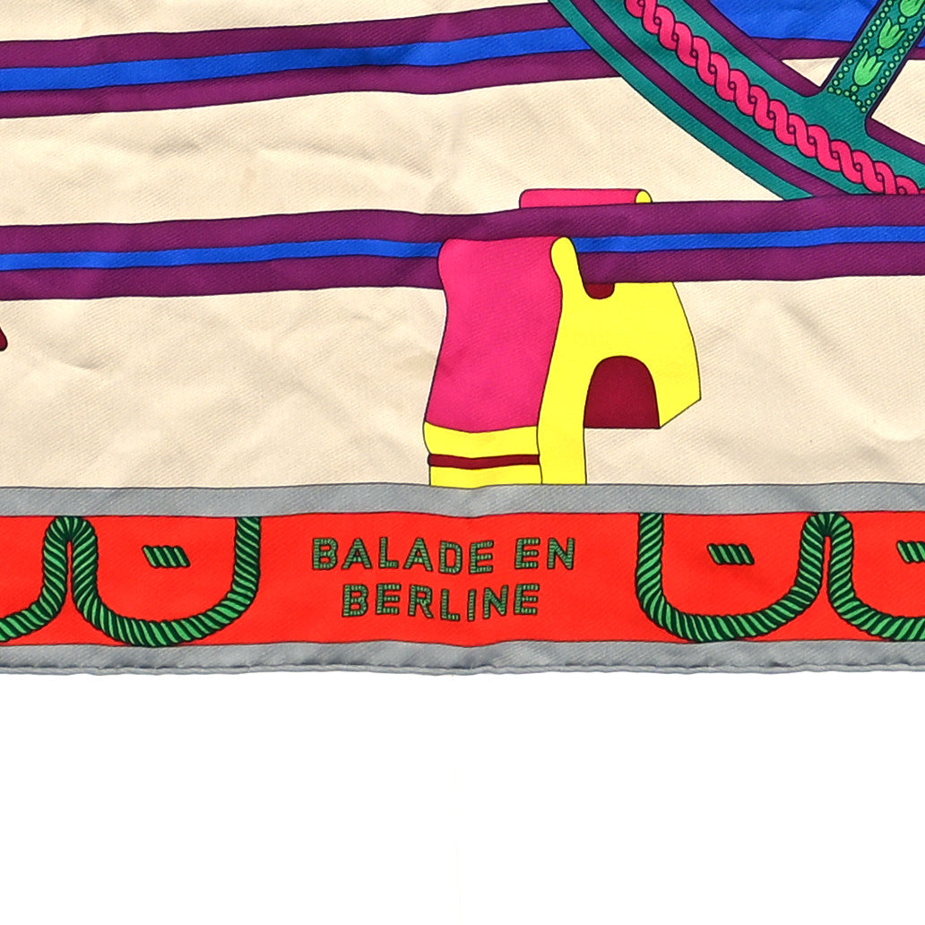 Silk Balade En Berline Scarf 90 Mastic Vert Juane