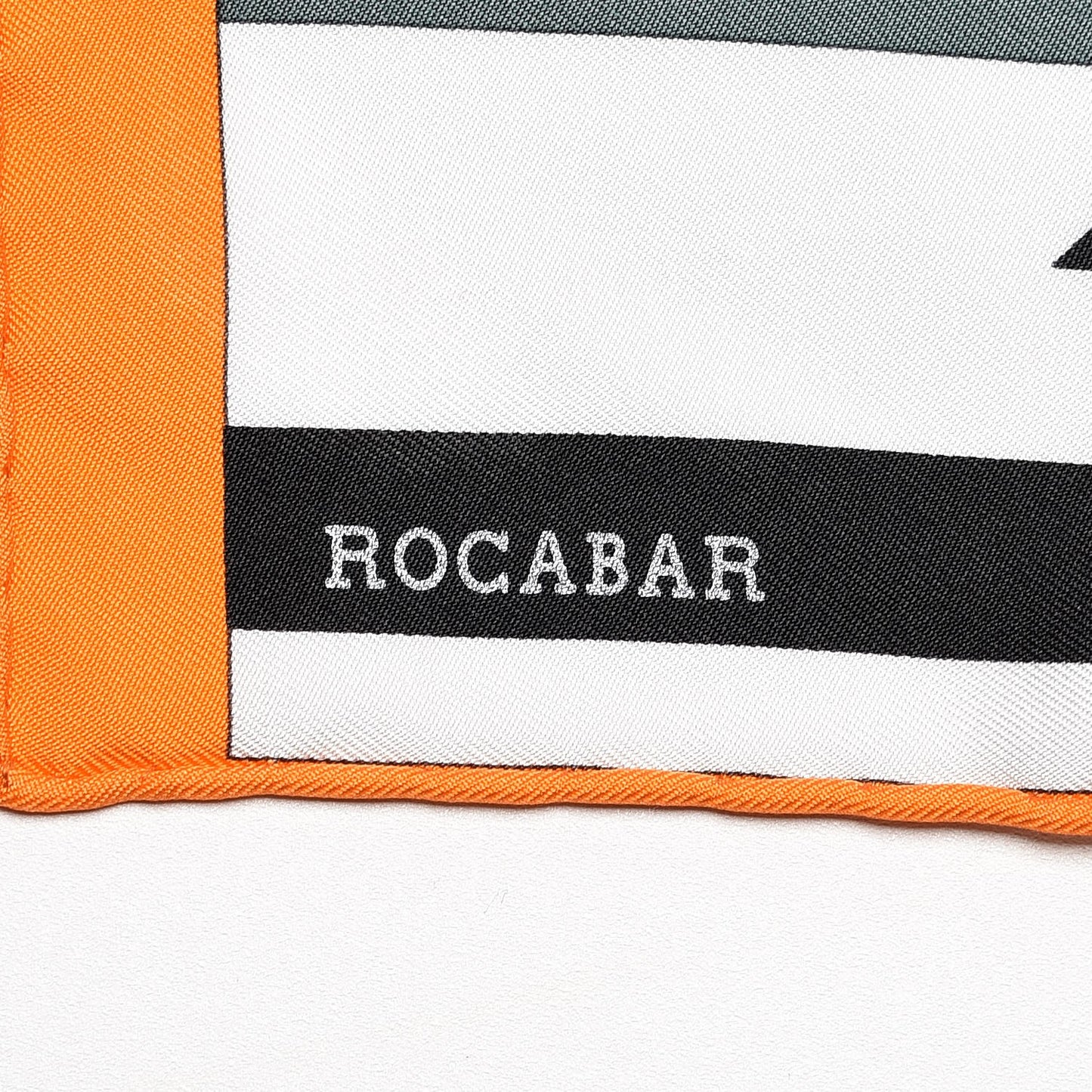 Silk Rocabar Pocket Square Orange Bleu Vert