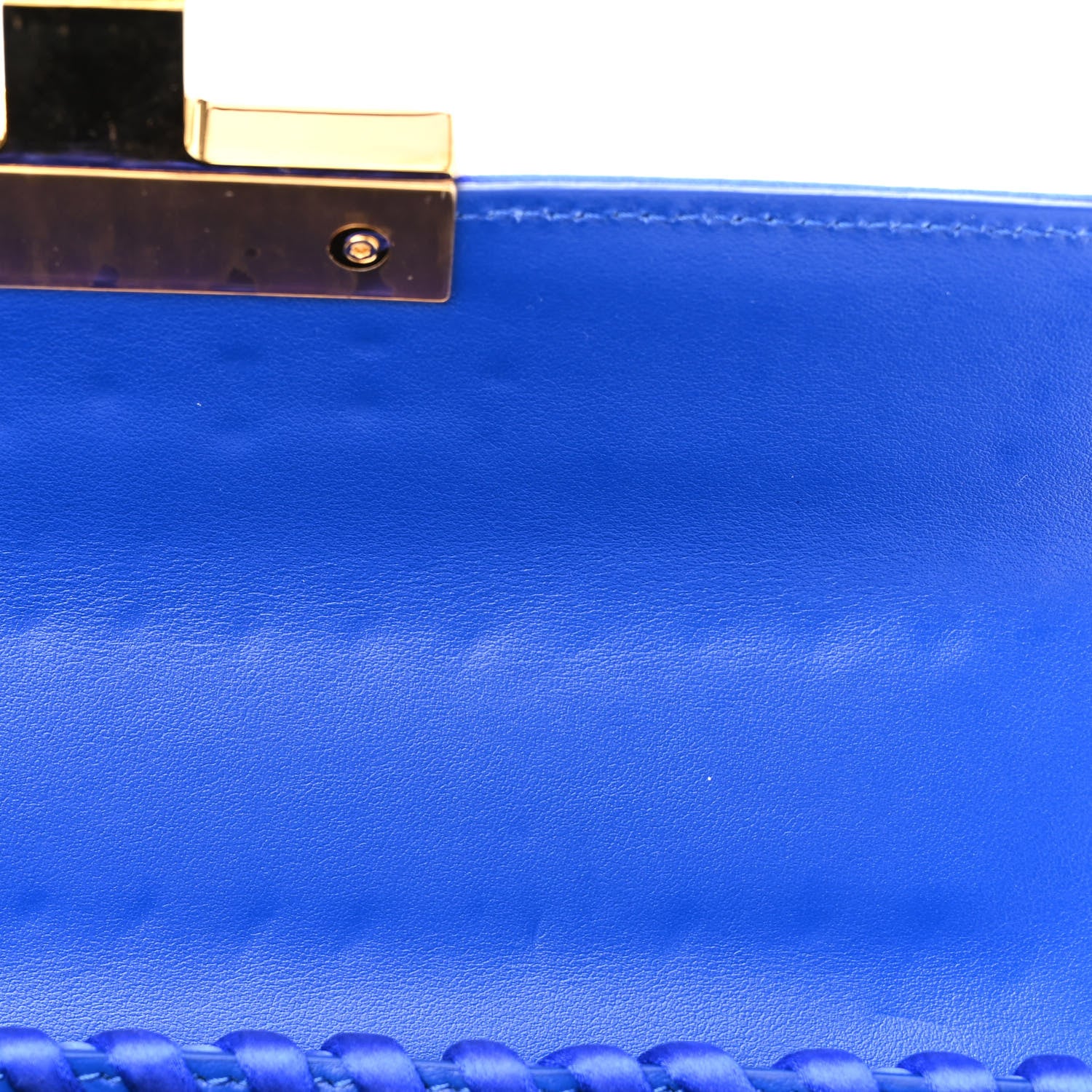 Tom Ford Woven Satin Medium 001 Chain Bag Electric Blue 10 of 10