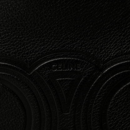 Celine Supple Calfskin Cuir Triomphe Medium Heloise Shoulder Bag Black 6 of 11