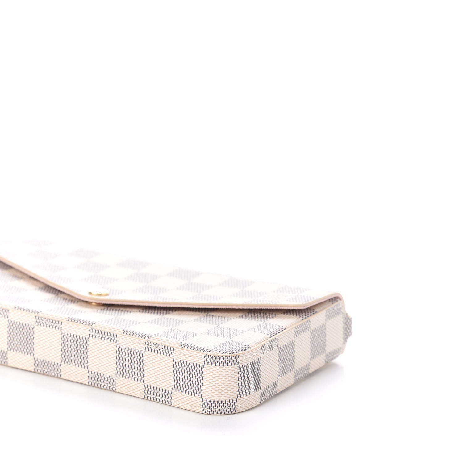 Louis Vuitton Damier Azur Pochette Felicie Chain Wallet Rose Ballerine 7 of 10