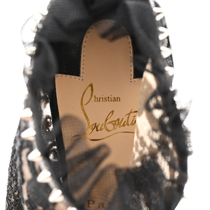 Christian Louboutin Lace Studded Pigalle 100 Booties 36 Black 7 of 10