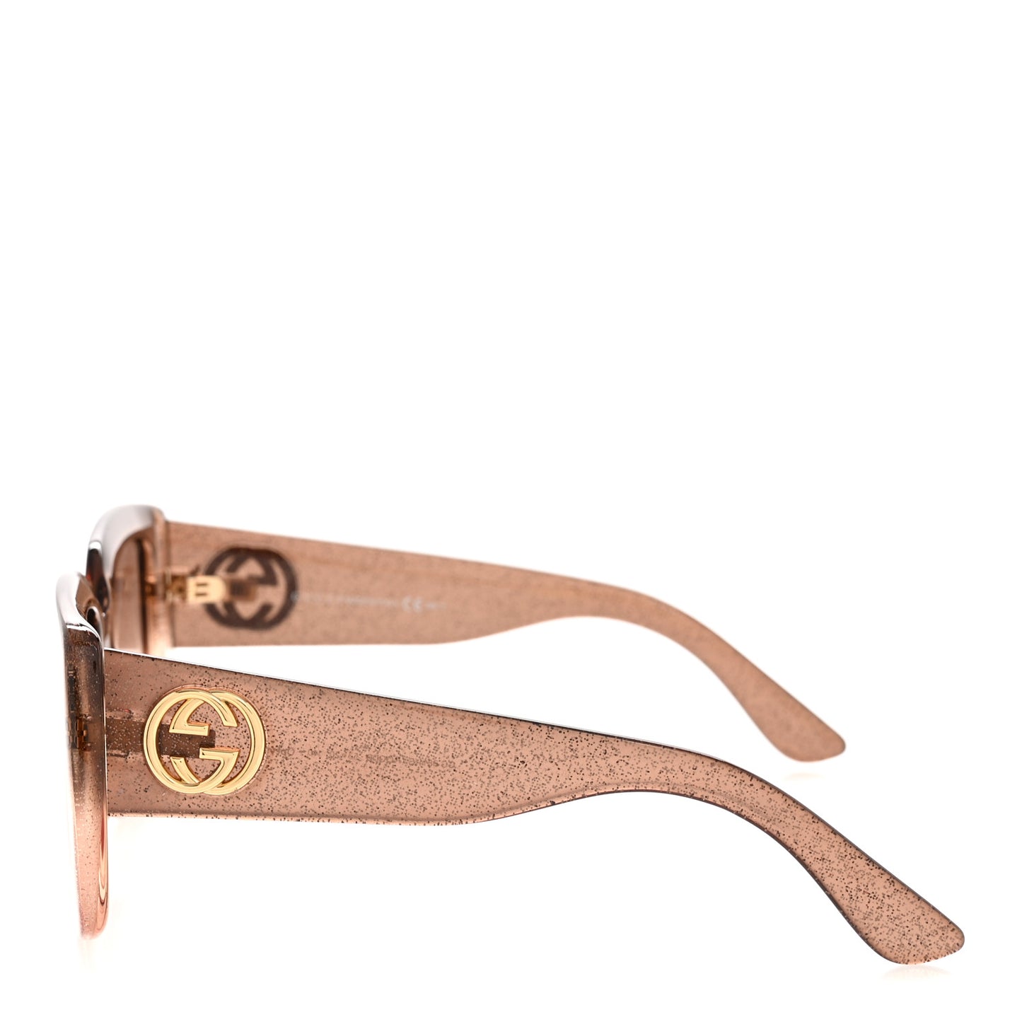 Glitter Acetate Square Frame Sunglasses GG3814S Brown