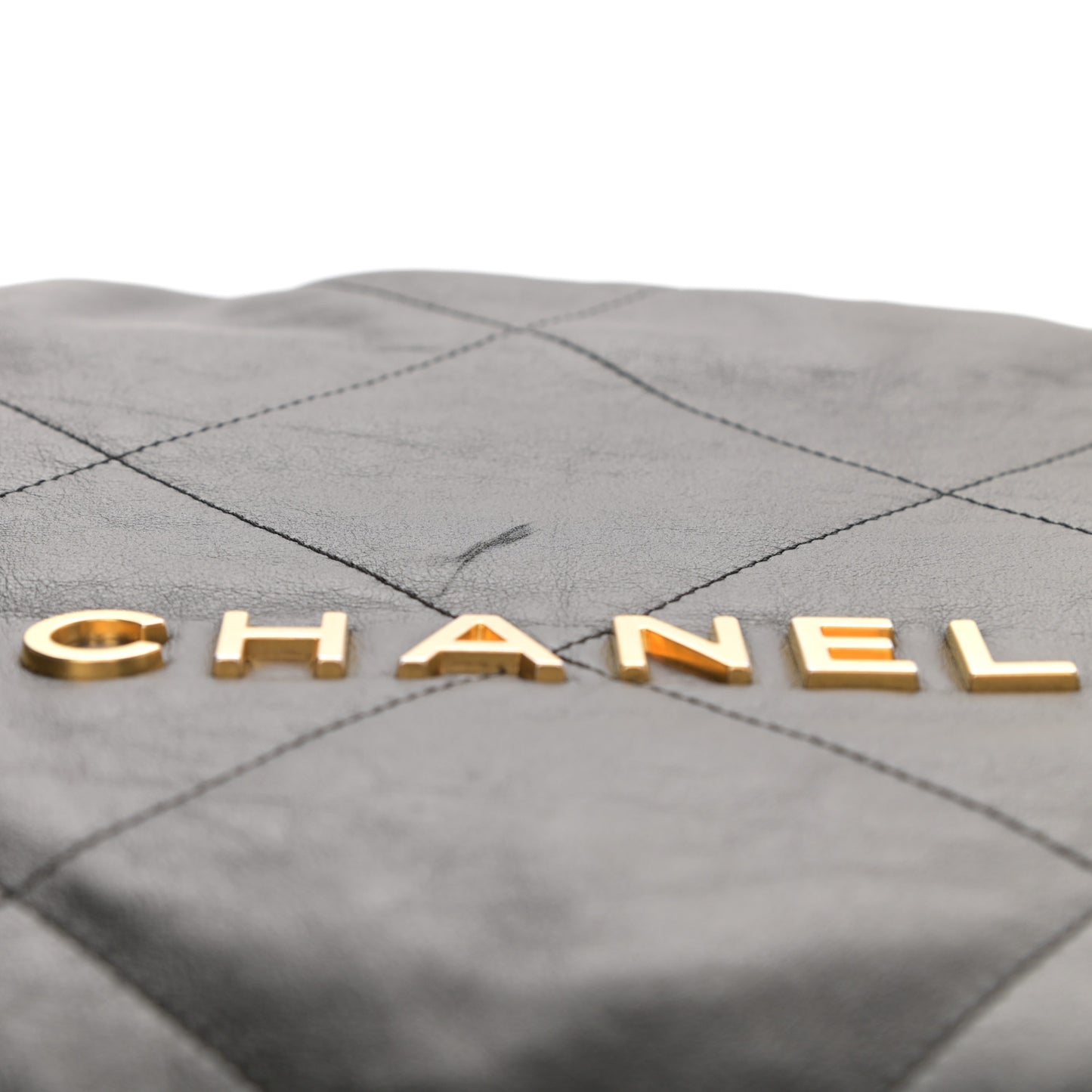 Shiny Calfskin Quilted Chanel 22 Black