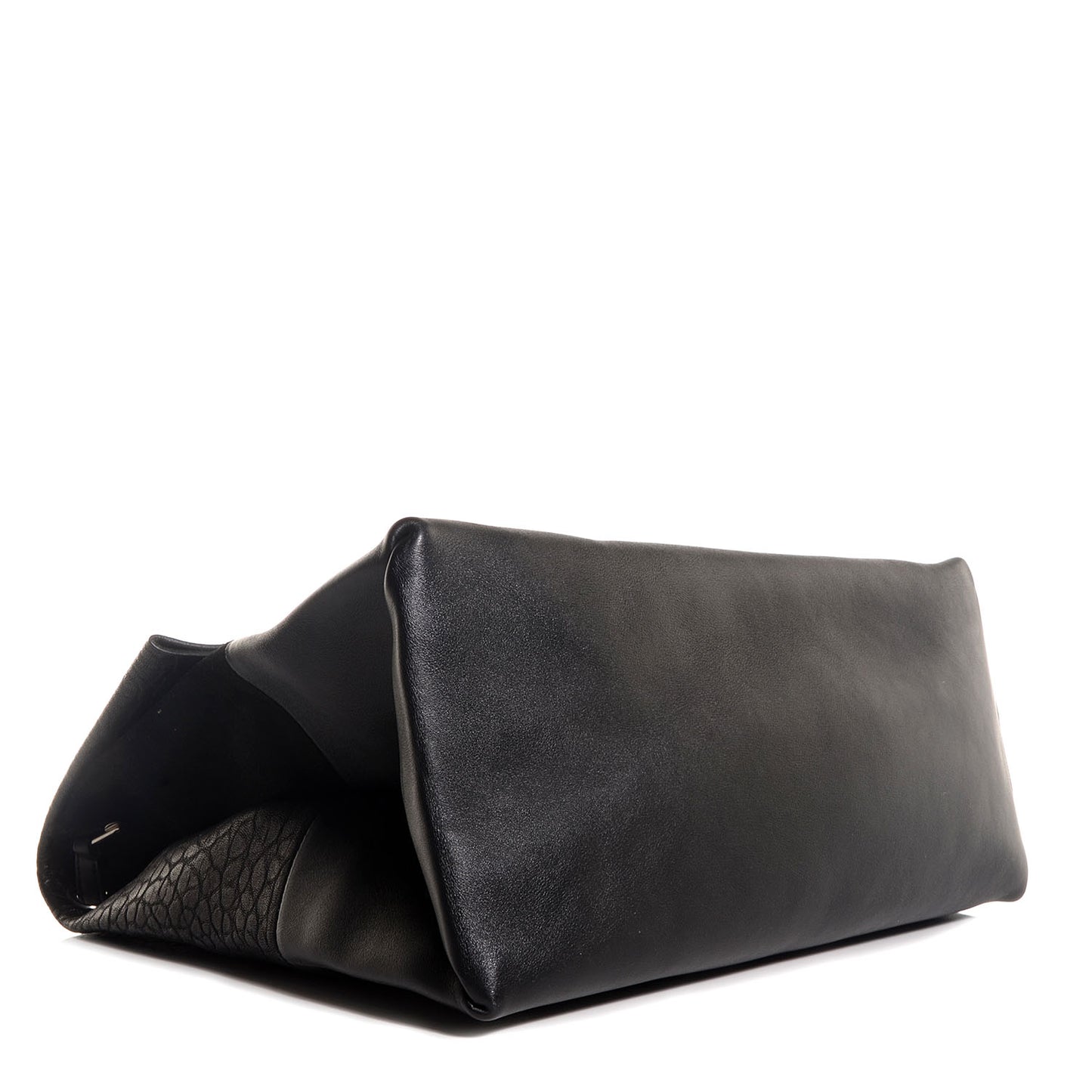 Shrunken Lambskin All Soft Shoulder Bag Black