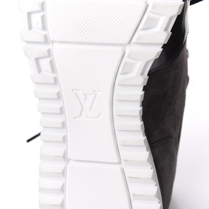 Louis Vuitton Metallic Patent Suede Run Away Sneakers 8.5 Grey 10 of 11