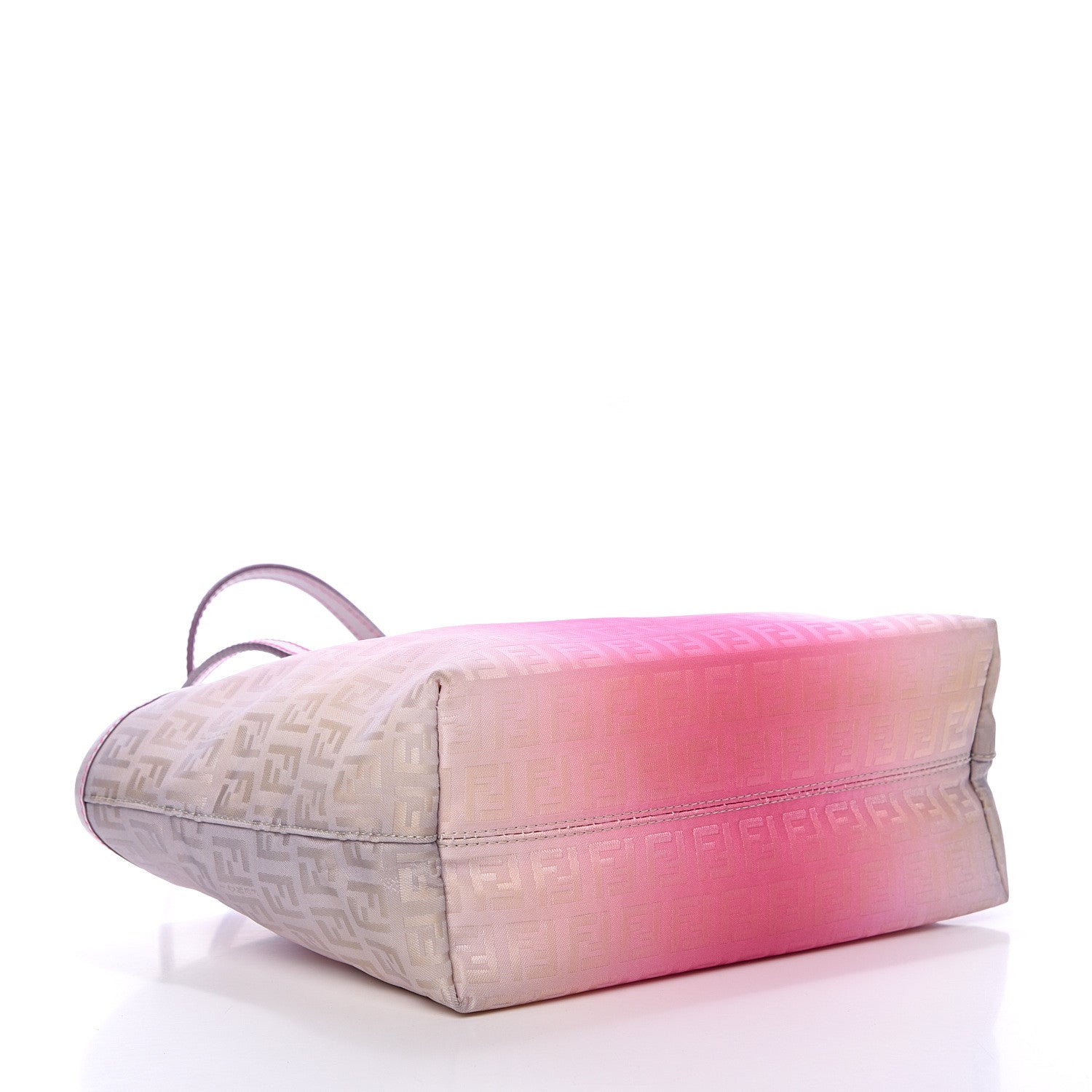 Fendi Zucchino Vitello Ombre Roll Tote Fuxia Lavanda 3 of 11
