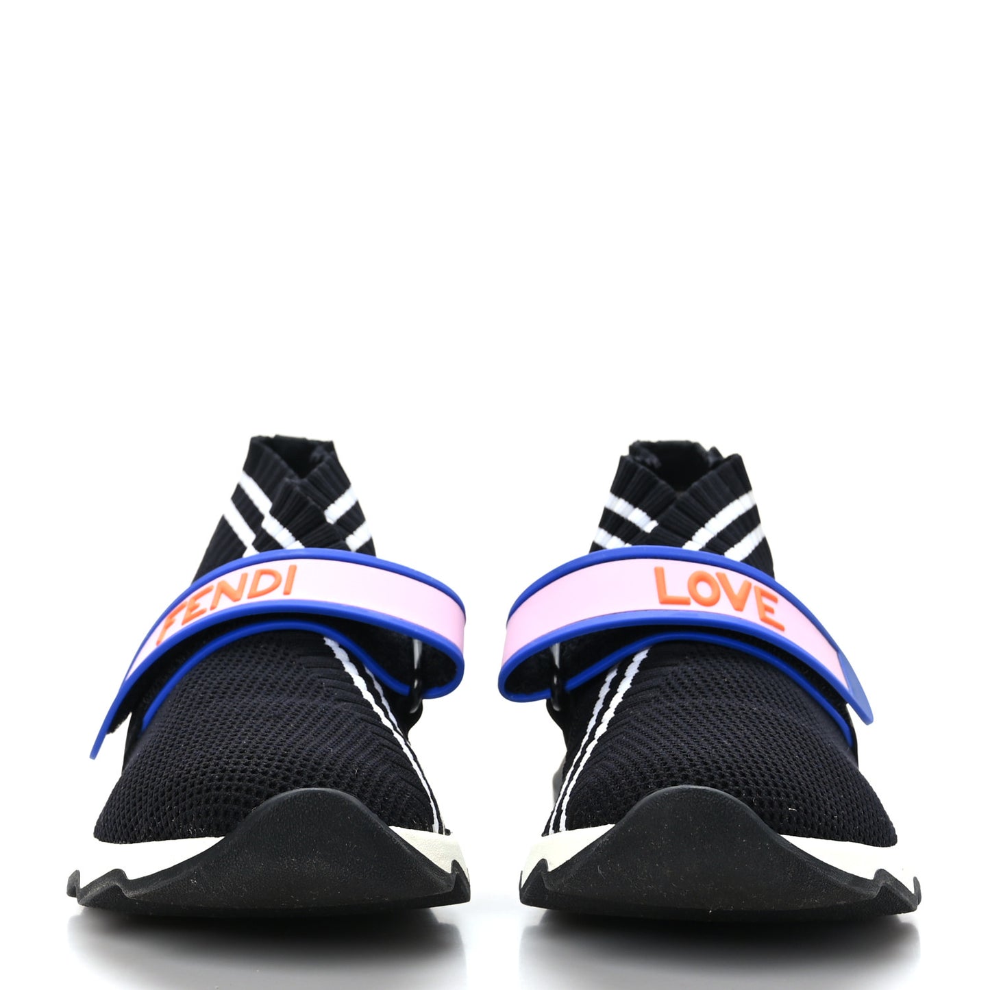 Stretch Yarn Stiff Band Rockoko Sneakers 36 Black Multicolor