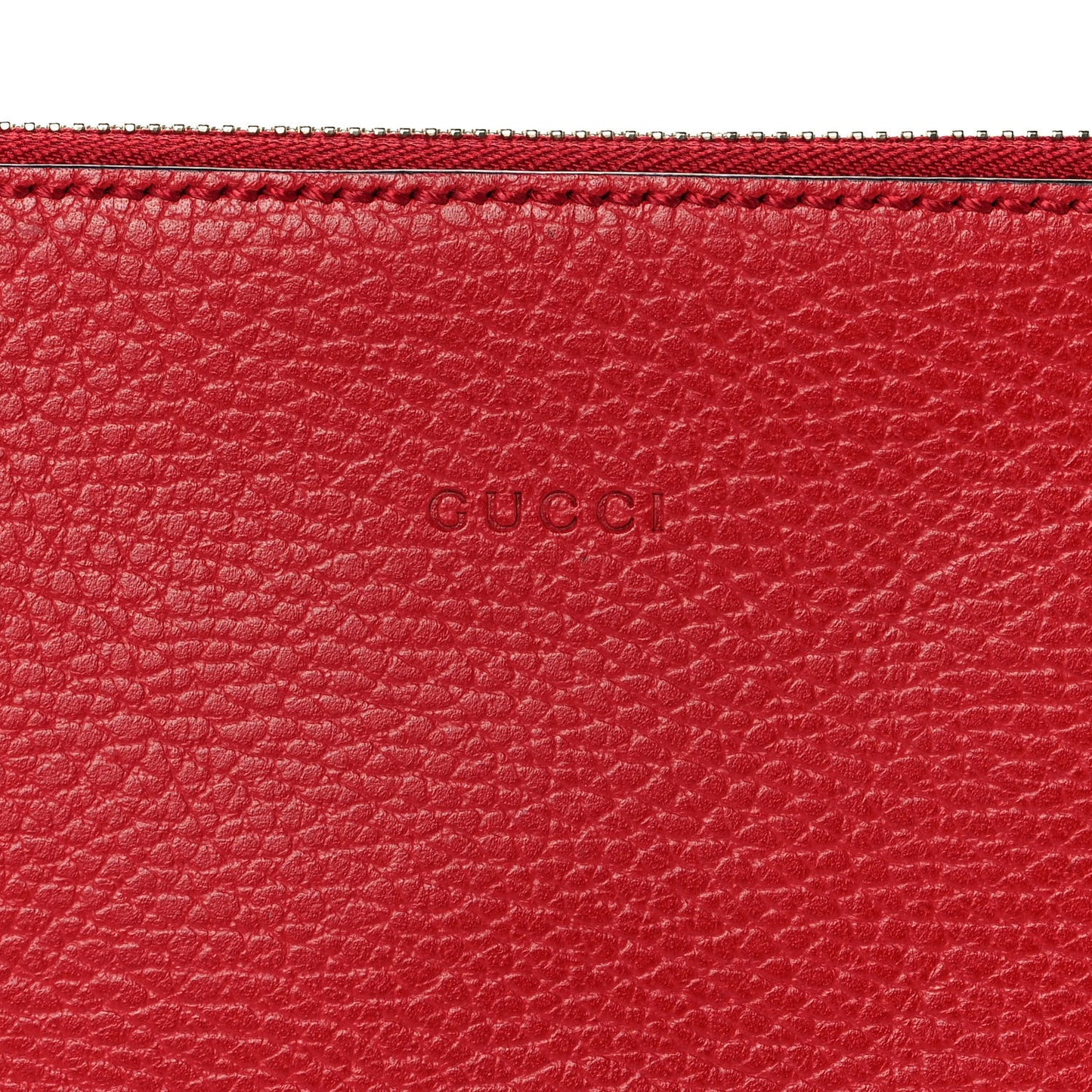 Calfskin Large Bamboo Clutch Red