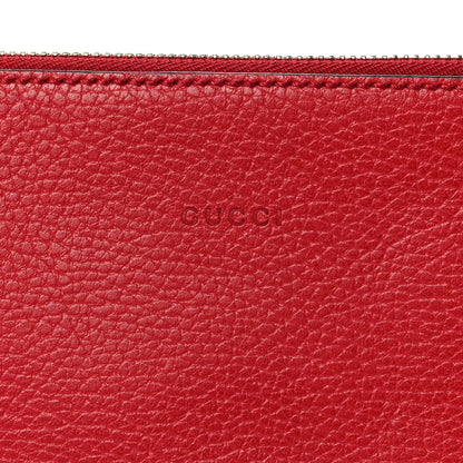 Gucci Calfskin Large Bamboo Clutch Red 8 of 10
