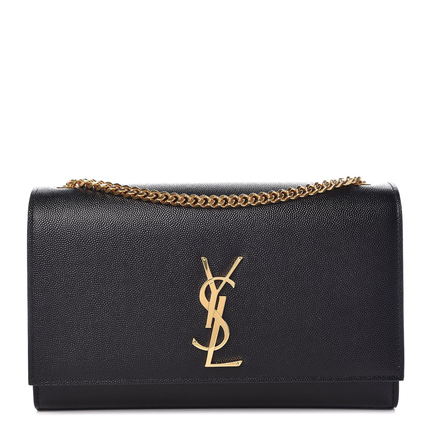 Grain De Poudre Medium Classic Monogram Kate Satchel Black