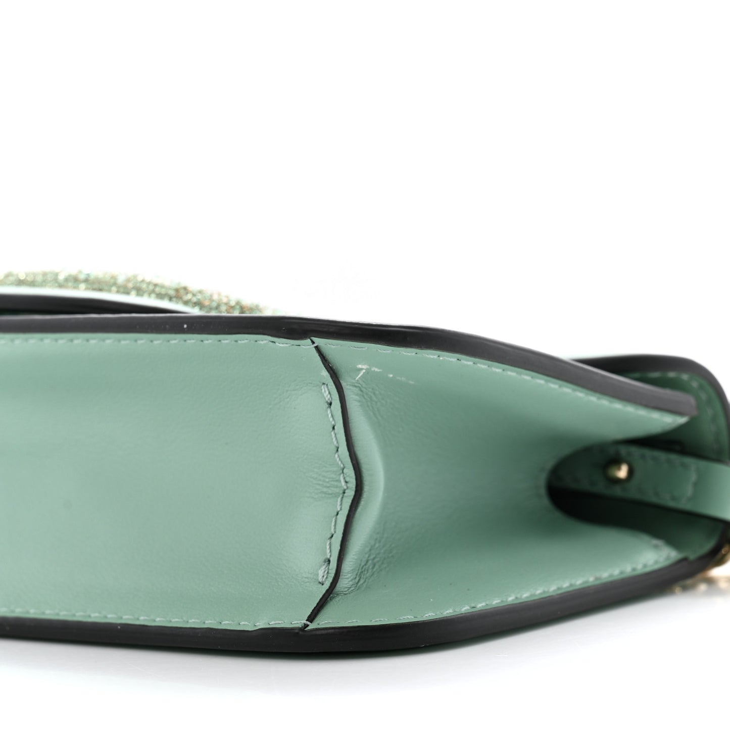 Calfskin Crystal Vlogo Loco Shoulder Bag Morning Dew