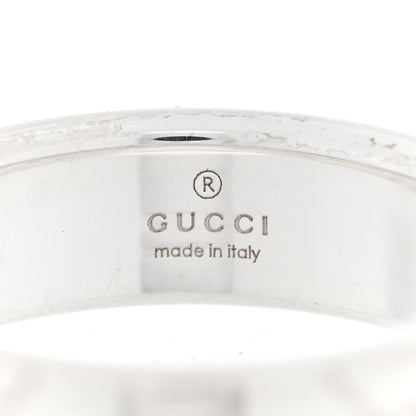 Gucci Sterling Silver Narrow GG Band Ring 54 7 4 of 4