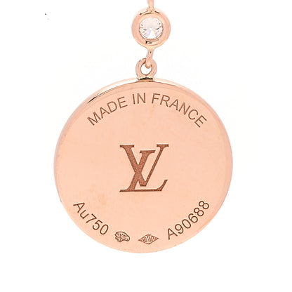 Louis Vuitton 18K Pink Gold Diamond Mother of Pearl Color Blossom Drop Pendant Necklace 5 of 6