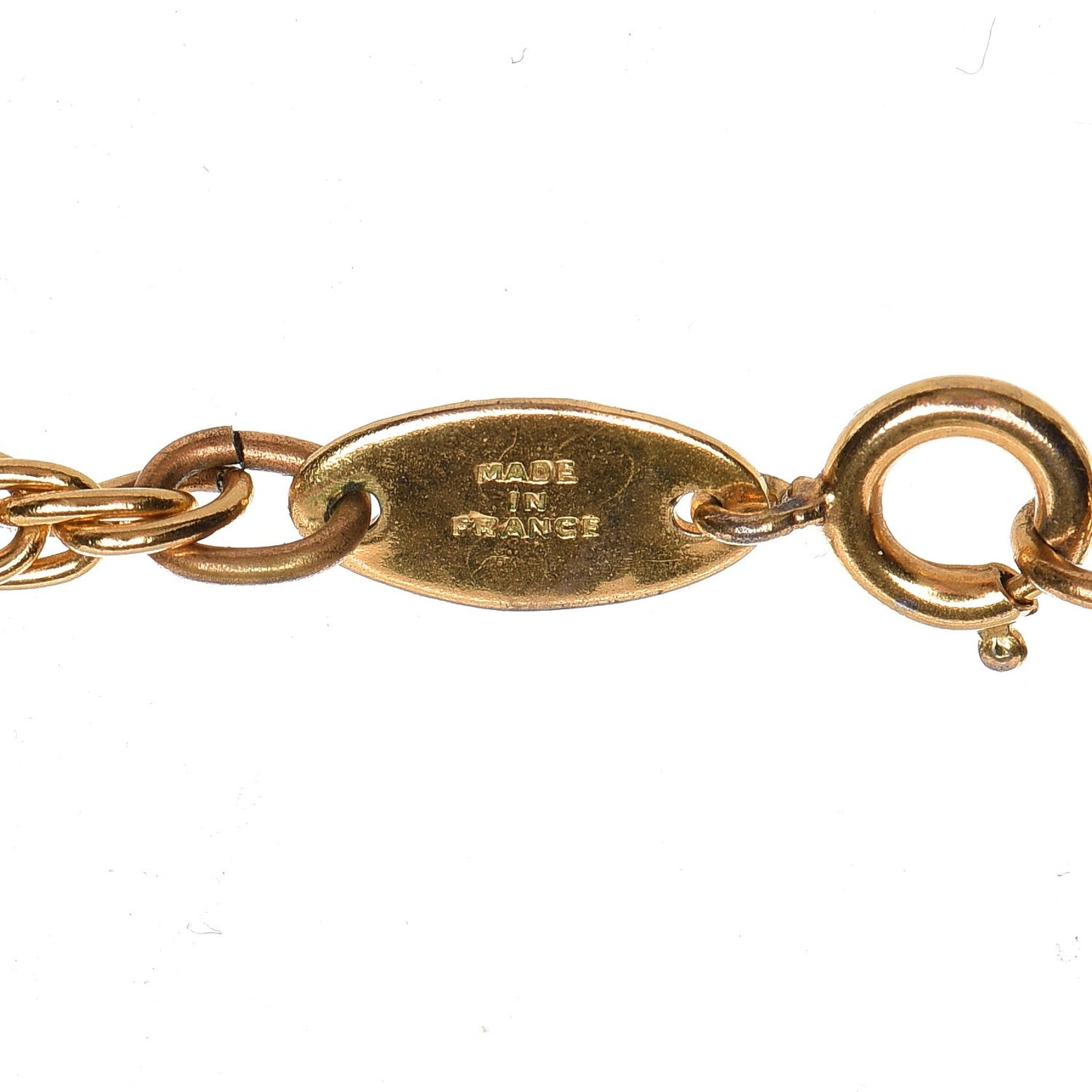 Pearl CC Pendant Necklace Gold