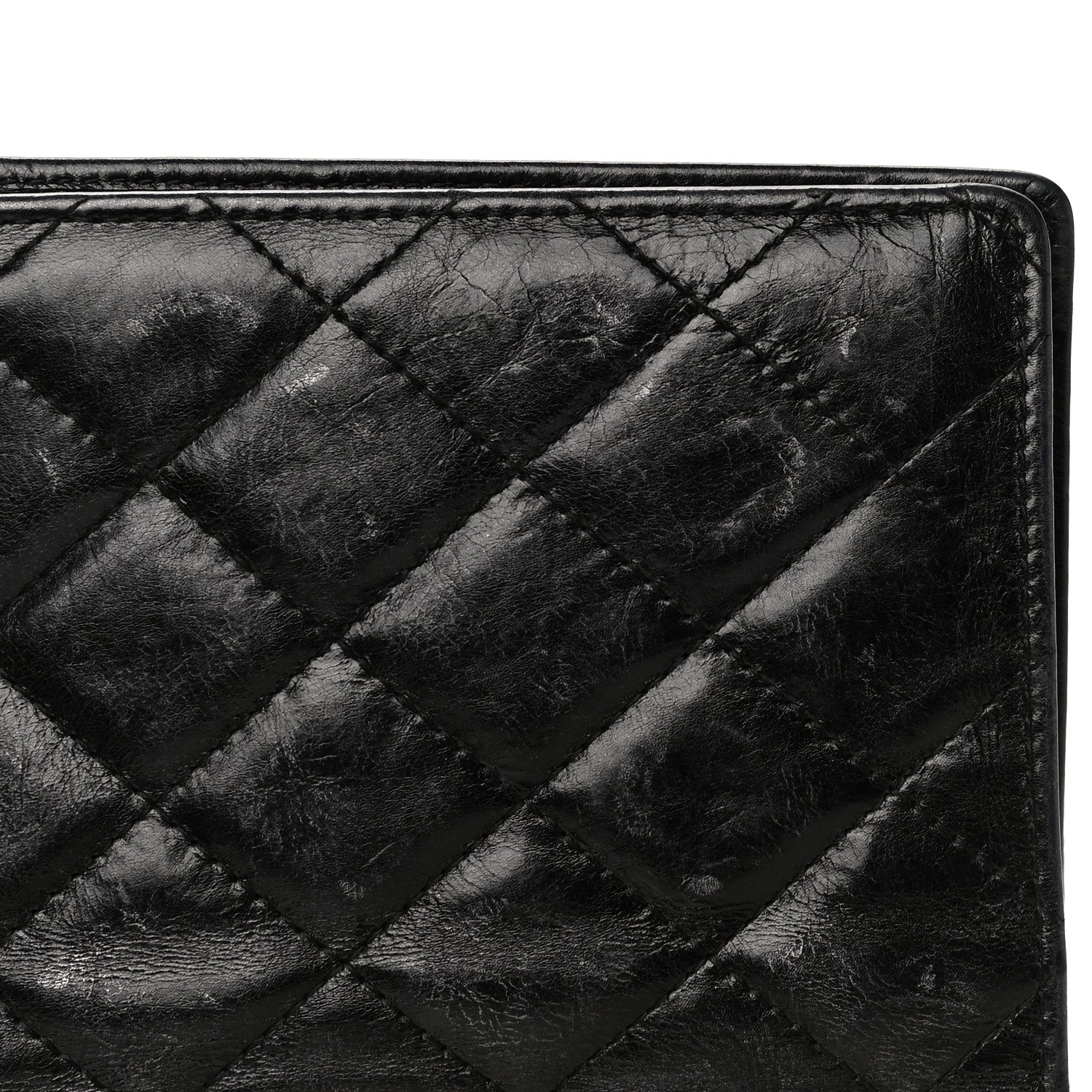 Chanel Aged Calfskin Quilted Cambon Yen Wallet Black 18 of 21