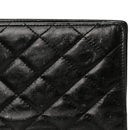 Chanel Aged Calfskin Quilted Cambon Yen Wallet Black 18 of 21