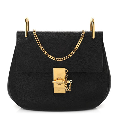 Chloe Grained Lambskin Drew Shoulder Bag Black 1 of 9