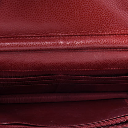 Chanel Caviar Quilted Wallet On Chain WOC Dark Red 5 of 13