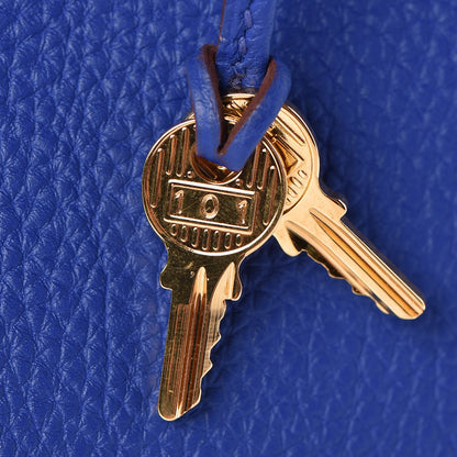 Hermes Togo Horseshoe Kelly Retourne 32 Bleu Electrique Rouge H 36 of 40
