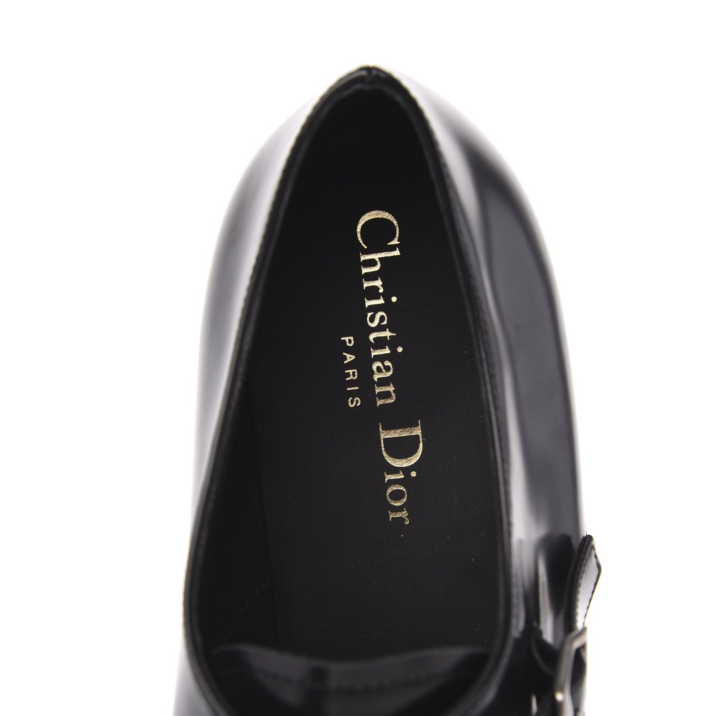Brushed Calfskin Swing Monk Shoe 41 Black