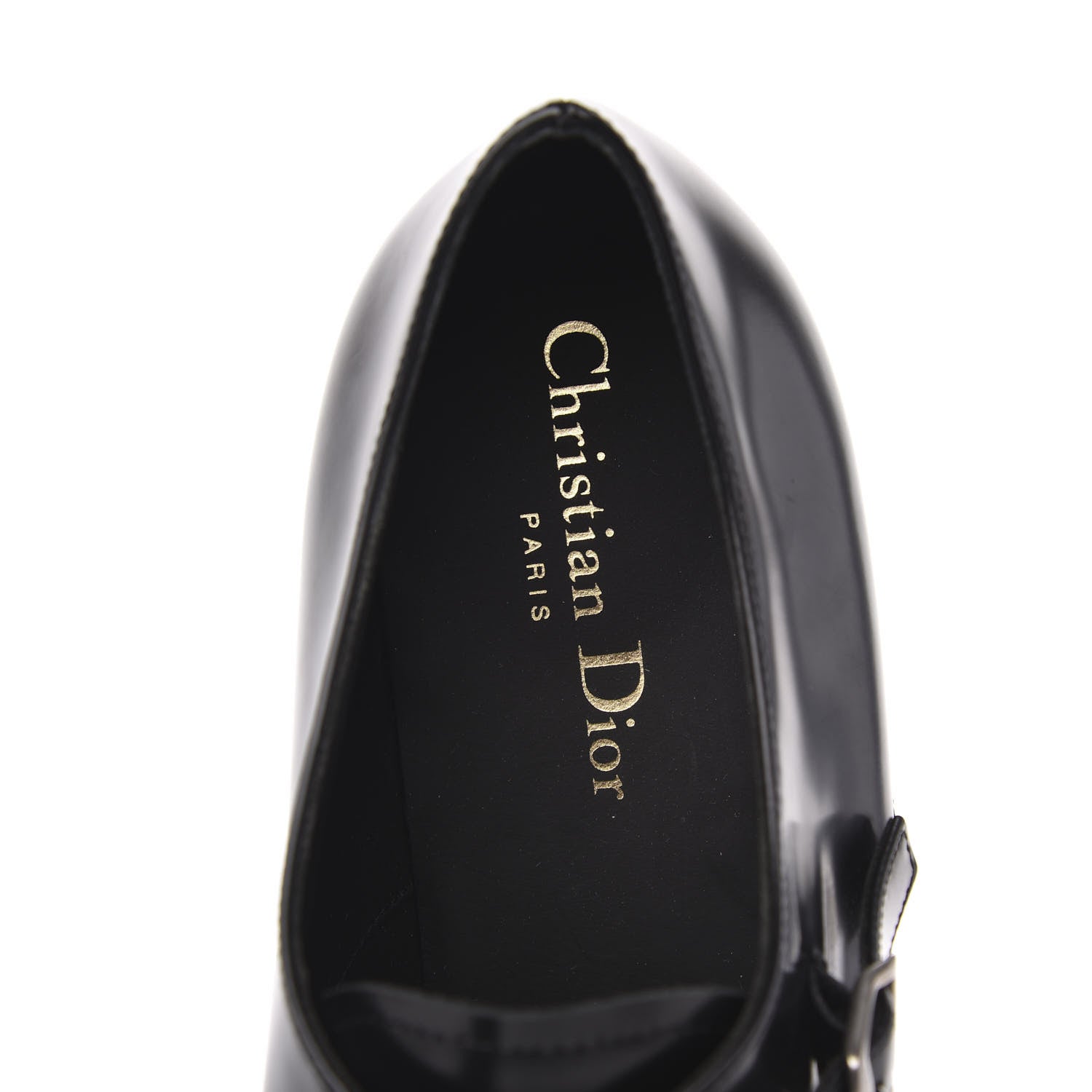 Christian Dior Brushed Calfskin Swing Monk Shoe 41 Black 6 of 8