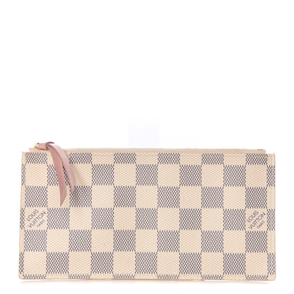 Louis Vuitton Damier Azur Felicie Chain Wallet Zippered Insert Rose Ballerine 1 of 9