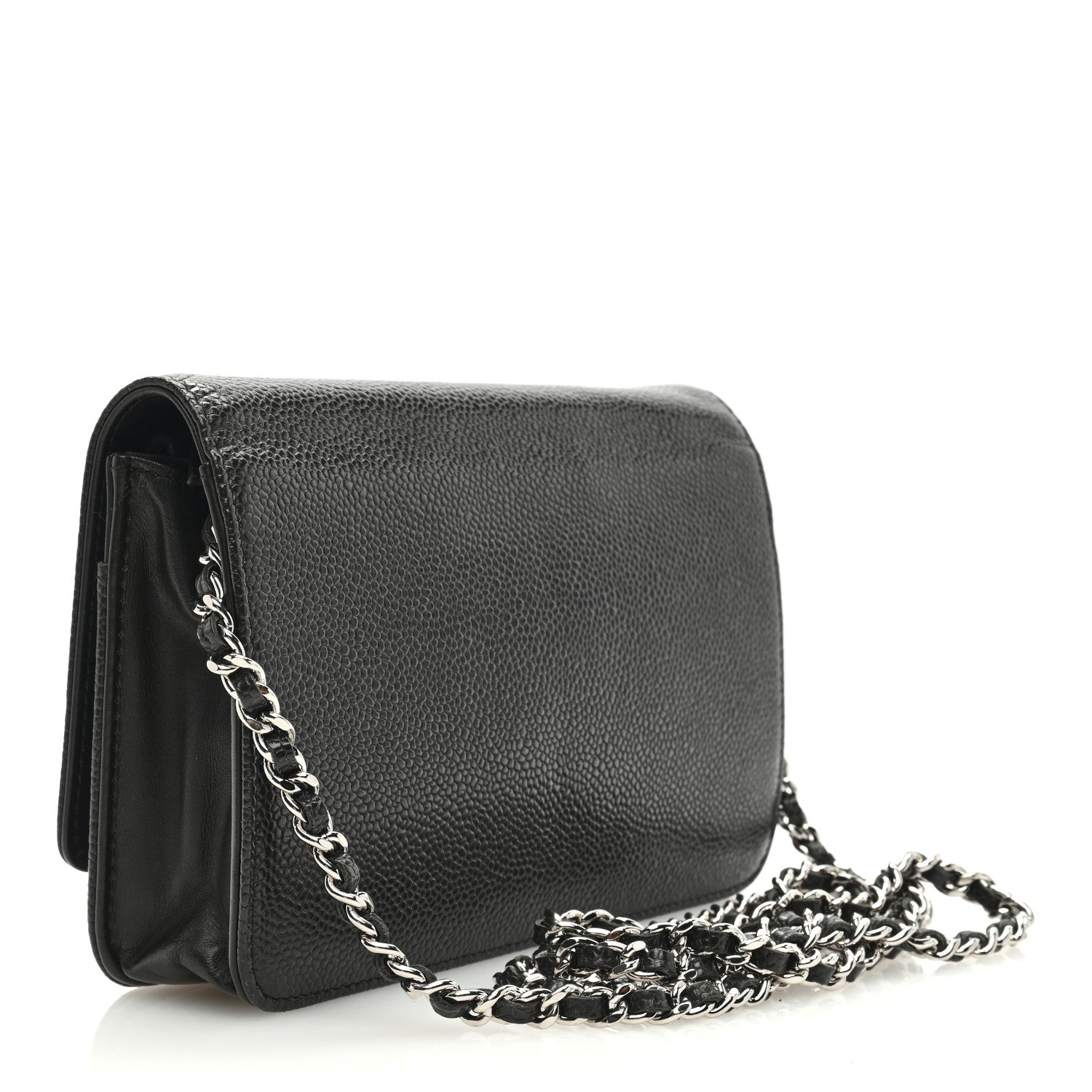 Chanel Caviar Timeless CC Wallet on Chain WOC Grey 3 of 11